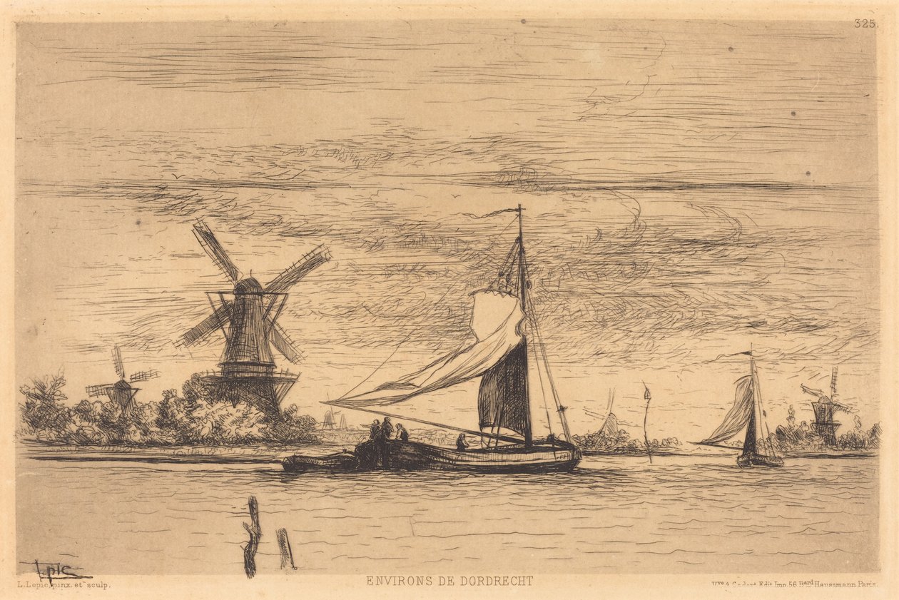 Dordrecht környéke alkotó: Vicomte Ludovic Lepic