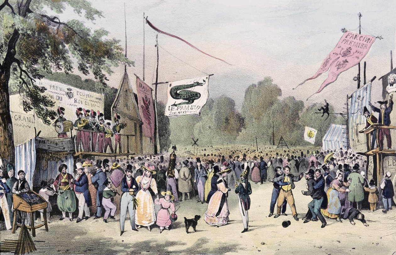 „Helyi ünnepségek Párizs körül”, sorozat, 1830, Saint-Cloud alkotó: Victor Adam