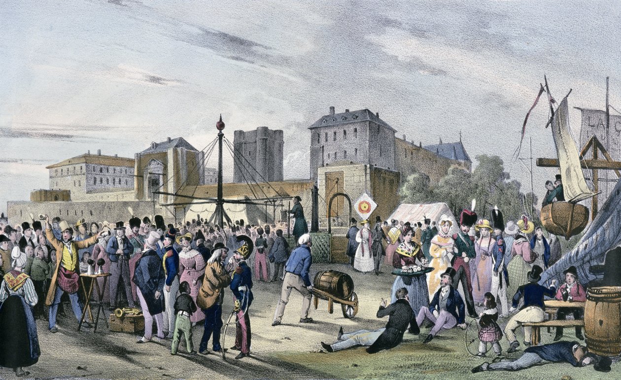„Helyi ünnepségek Párizs körül”, sorozat, 1830, Vincennes alkotó: Victor Adam