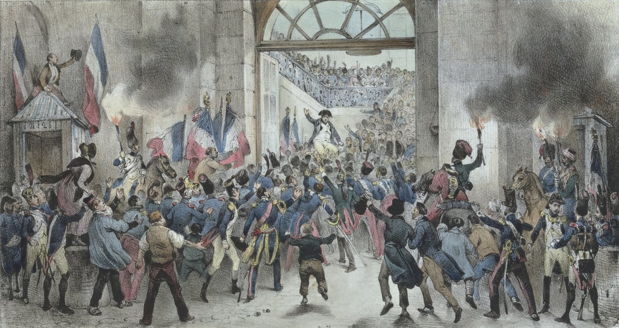 Napóleon (1769-1821) érkezése a Tuileriákhoz 1815. március 20-án alkotó: Victor Adam