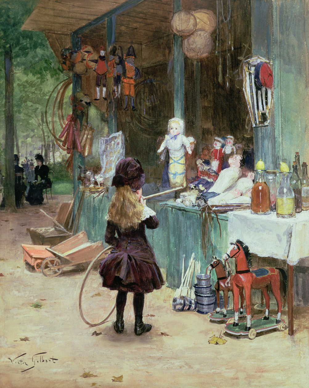 A Champs-Elysees Gardensben, 1897 körül alkotó: Victor Gabriel Gilbert