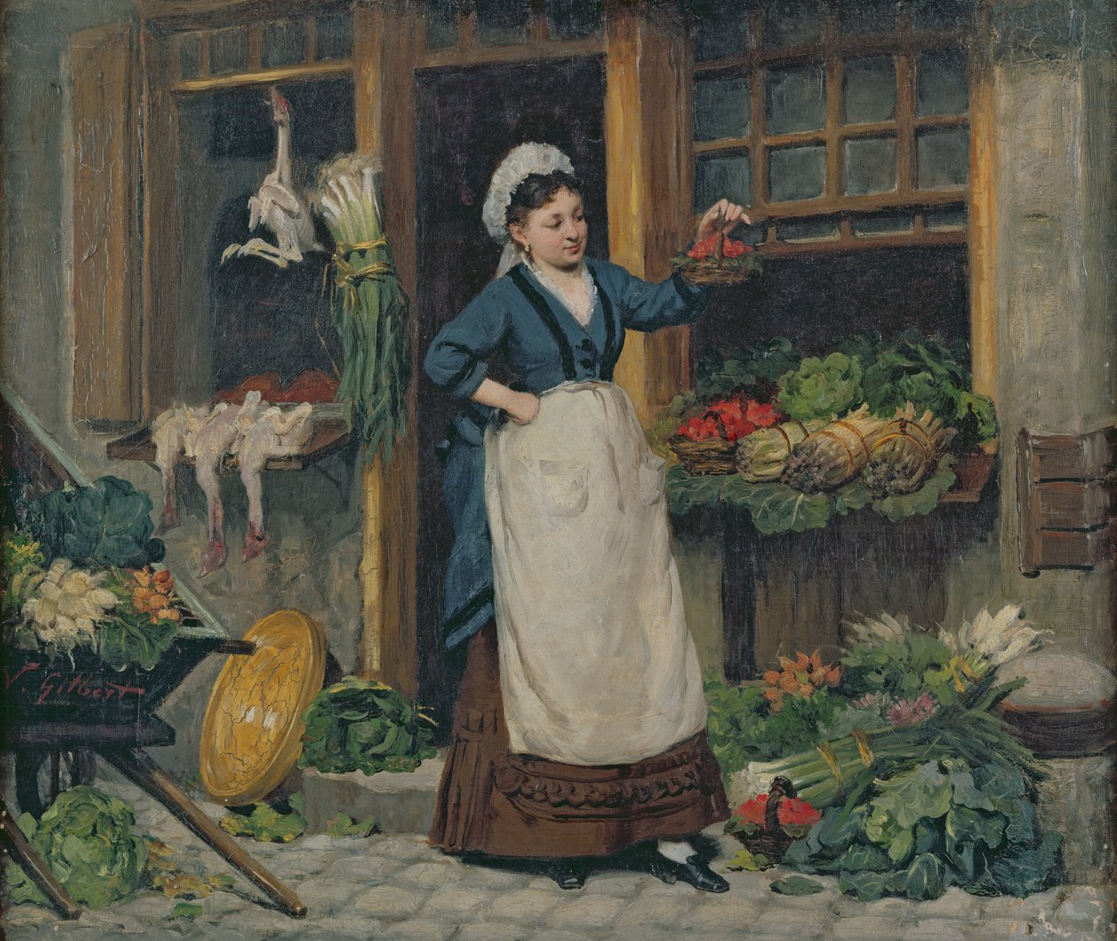 A gyümölcs eladó alkotó: Victor Gabriel Gilbert