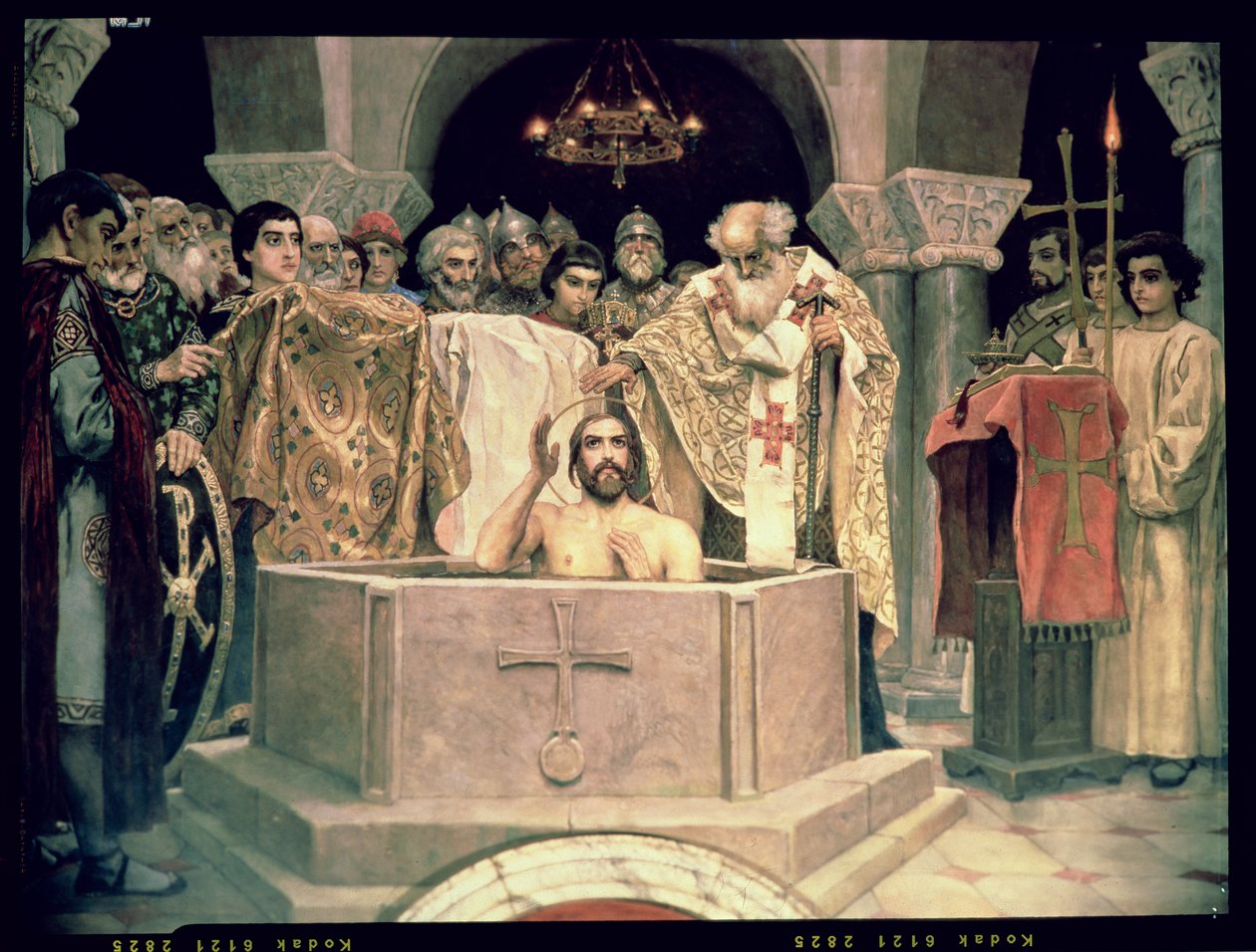 Vlagyimir nagyherceg (956-1015 körül) keresztelője, 1885-96 (freskó) alkotó: Victor Mikhailovich Vasnetsov