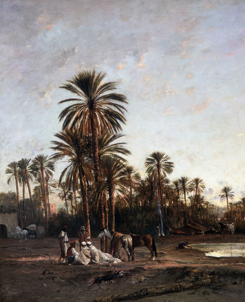 Afrika-tó. 1866 (olaj, vászon) alkotó: Victor Pierre Huguet