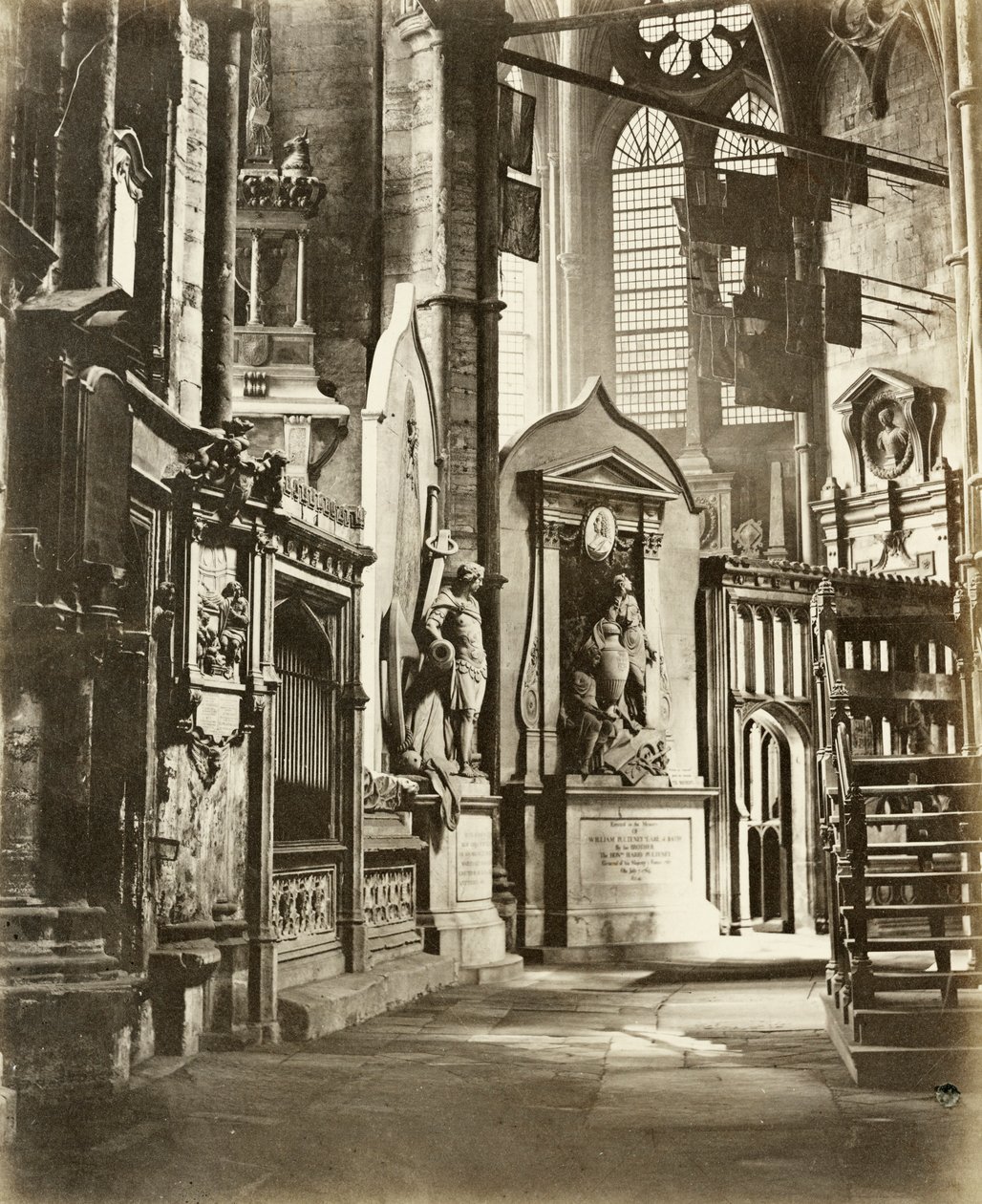 Westminster Abbey északi folyosója, London, 1860 alkotó: Victor A Prout
