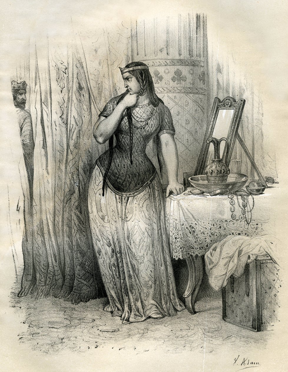 Brunehaut (vagy Brunehilde, 534-613) 567-ben Austrasia királynője, Sigebert (vagy Sighebert) király felesége. A férfi halála után energikusan igazgatta a királyságot. Rivalizálása Frenegonde-dal, Neustria királynőjével feldúlta államukat. Livree Clotaire-n alkotó: Victor Adam