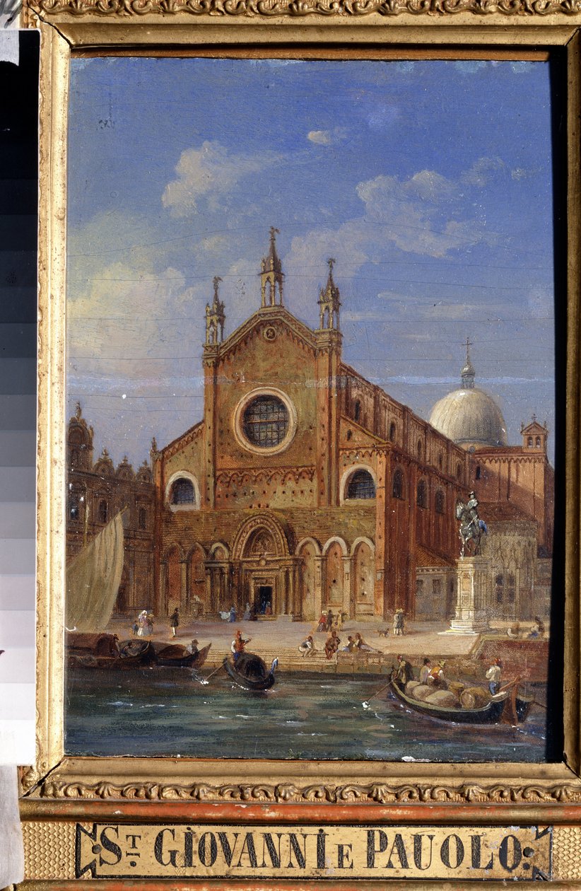 Kilátás Velencére. A Santi Giovanni e Paolo (San Zanipolo) templom alkotó: Victor Adam