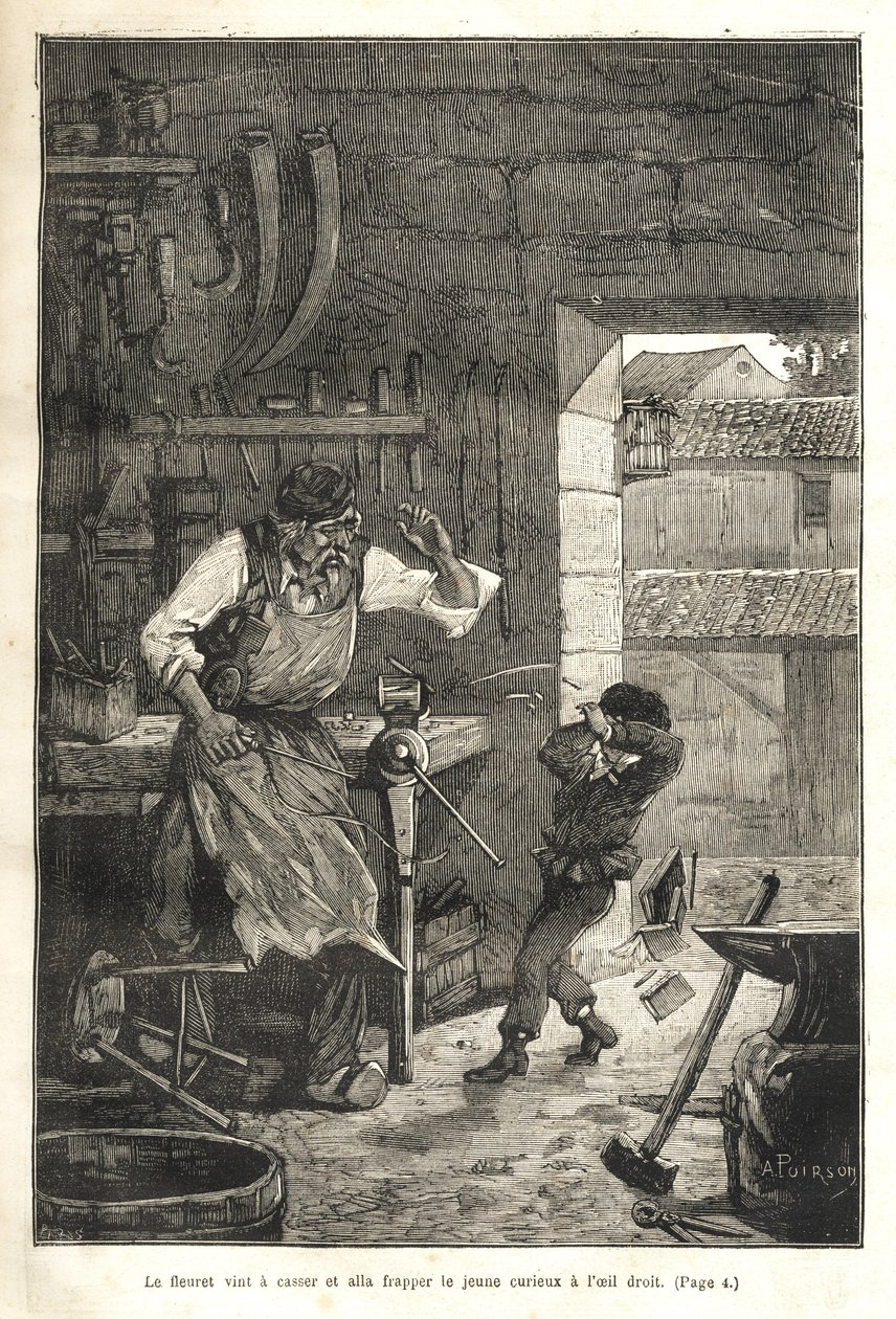 Biographie populaire illustrée de Gambetta - A fólia eltörött és szemen találta a fiatal bámészkodót alkotó: Victor Armand Poirson