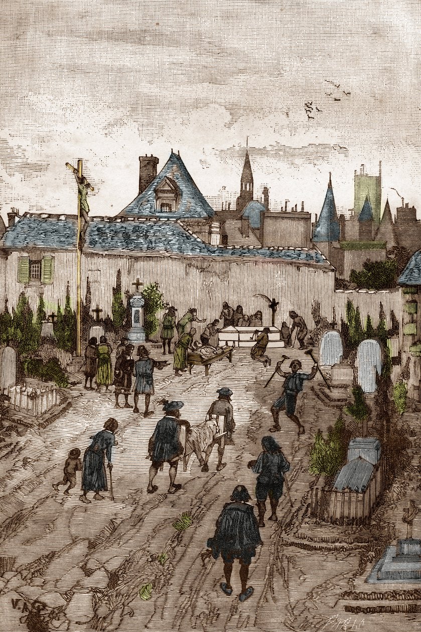 Janzenista convulsionary (vagy Saint Medard) (A görcsök művei) a 18. században: „” a betegek és a betegek Saint-Medard temetőjébe mennek (ahol Francois Paris diakónus sírja van), hogy csodával határos módon guerisek legyenek” (Convulsionnaire gyakorlatok C alkotó: Victor Armand Poirson
