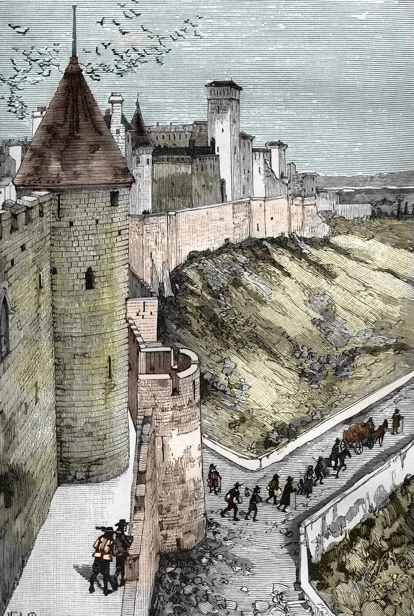 A prédikáció tilalma és a protestánsok letartóztatása az Edit de Nantes visszavonása után (sárkányok XIV. Lajos (1681-1686) alatt): a protestánsok száműzetései, akik elhagyják a városokat, hogy csatlakozzanak a határokhoz (sárkányok Franciaországban XIV. L alkotó: Victor Armand Poirson