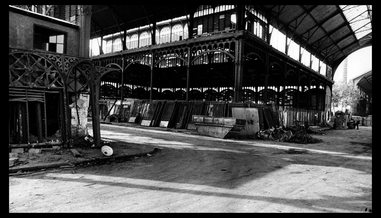 A párizsi központi piac lebontása, 1971 augusztusában (f/w fotó) alkotó: Victor Baltard