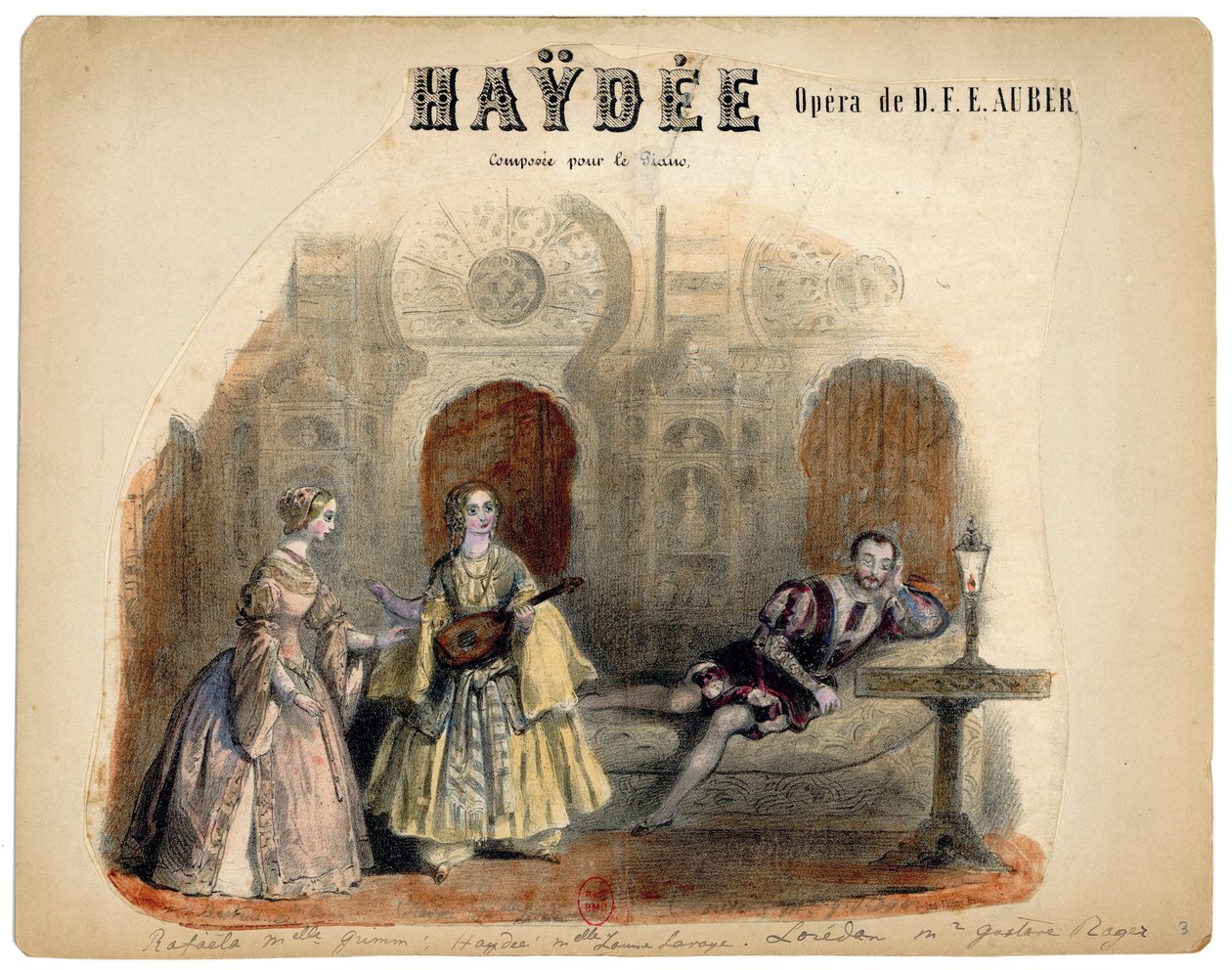 Auber - Haydée - Victor Coindre illusztrációja, 1848 alkotó: Victor Coindre
