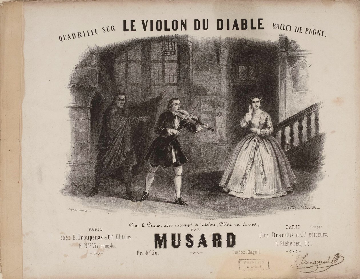 Quadrille a Le Violon du Diable-hez, Cesare Pugni, kb. 1849. alkotó: Victor Coindre