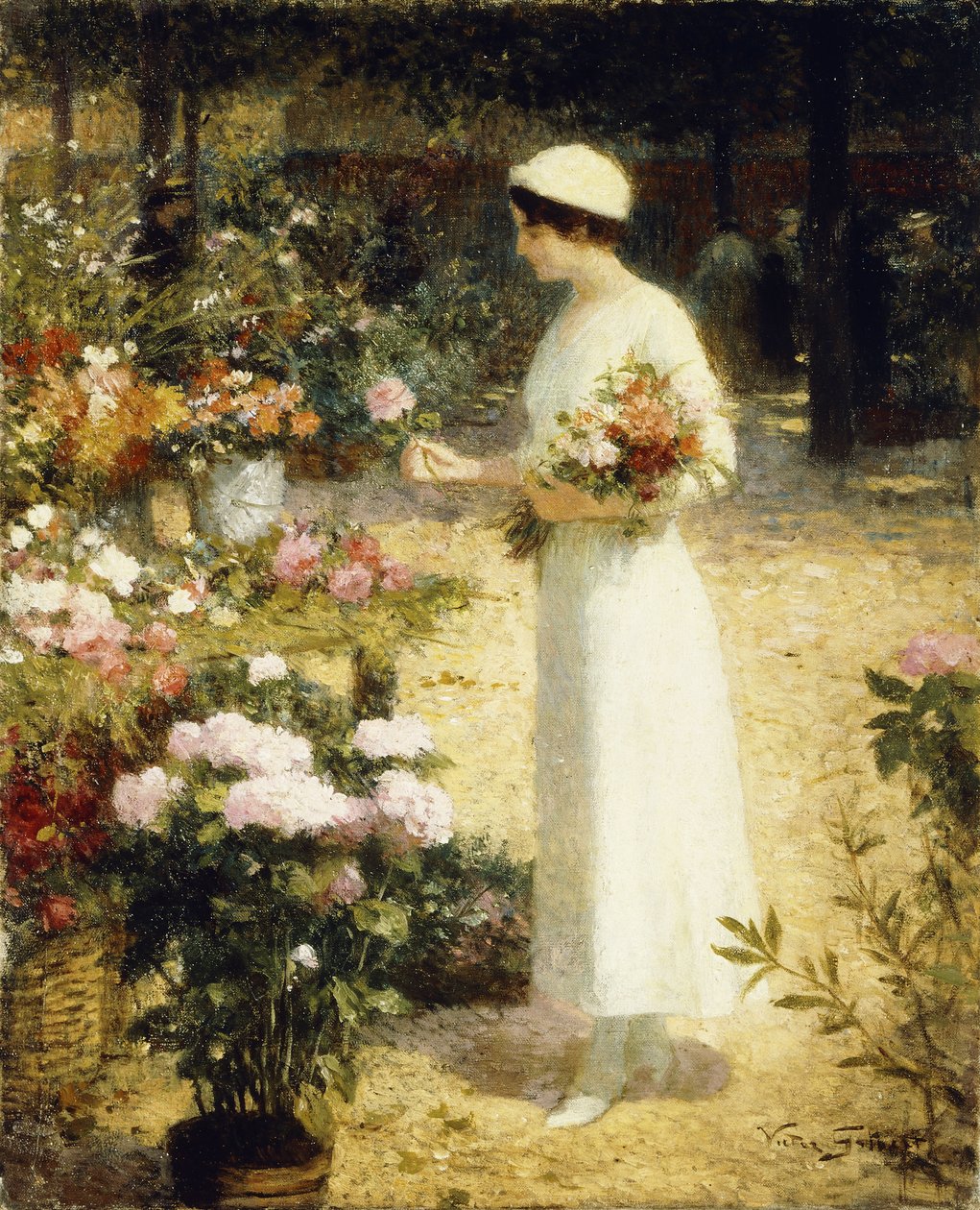 A virágpiacon, alkotó: Victor Gabriel Gilbert