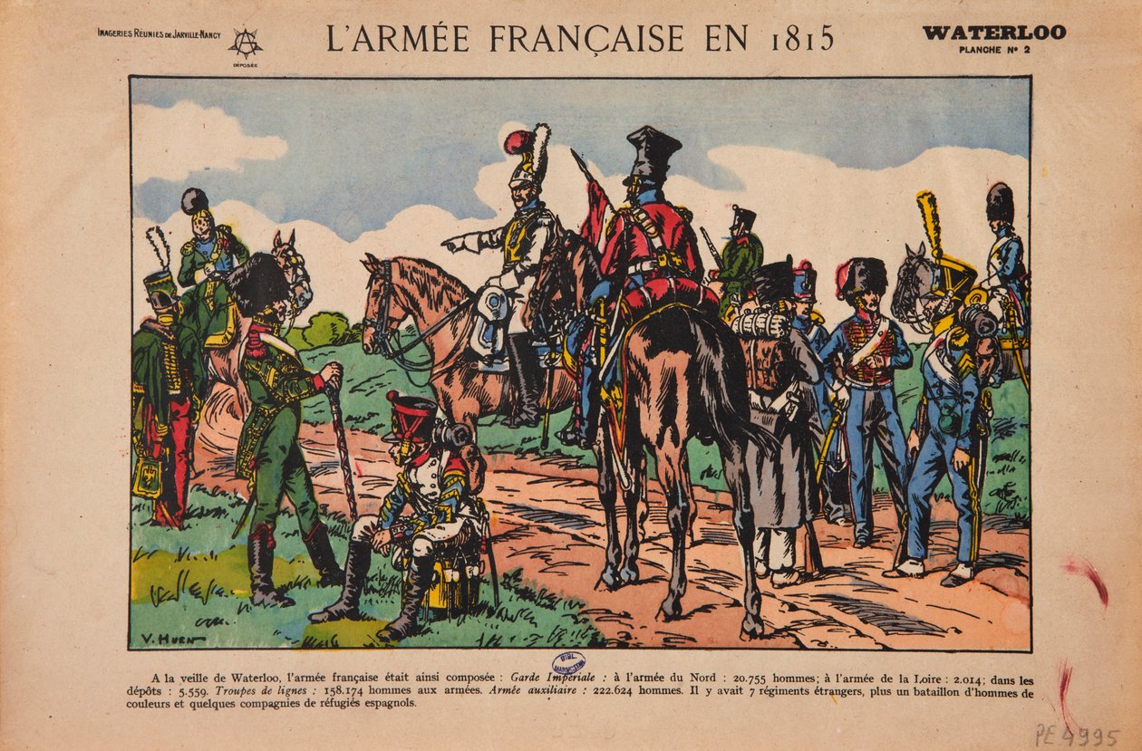 A francia hadsereg 1815-ben, Waterloo, 1920 körül alkotó: Victor Huen