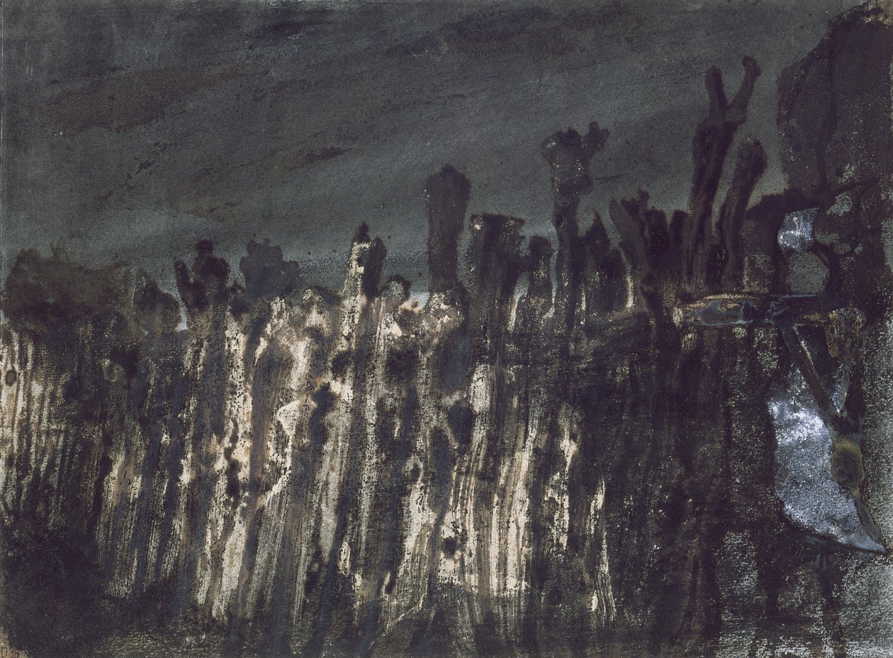 Hullámtörő Jersey-ben (toll és indiai tinta, mosás papíron) alkotó: Victor Hugo