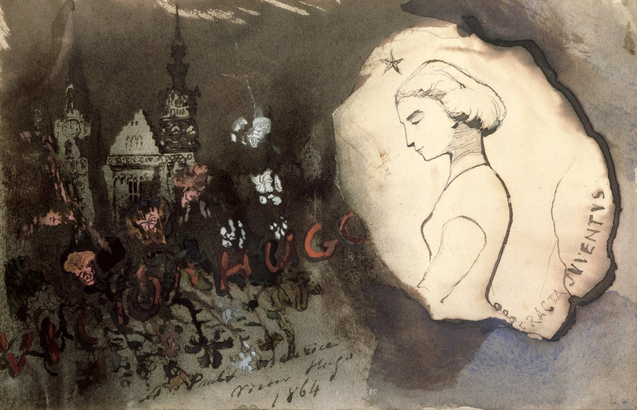 Fracta Juventus, 1864 (toll, tinta és gouache papíron) alkotó: Victor Hugo