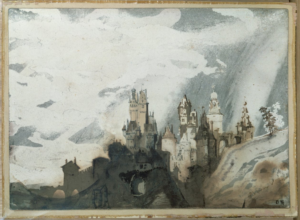 Le gay chateau (toll és mosás) alkotó: Victor Hugo