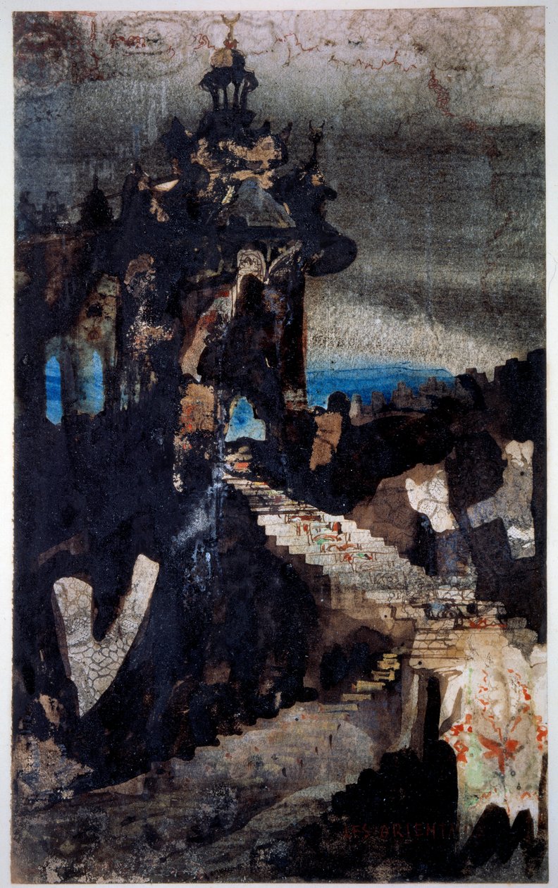 Les Orientales Victor Hugo (1802-1885) tollat, gouache-t és akvarellt rajzol 1855-1856. Paris, B.N. alkotó: Victor Hugo
