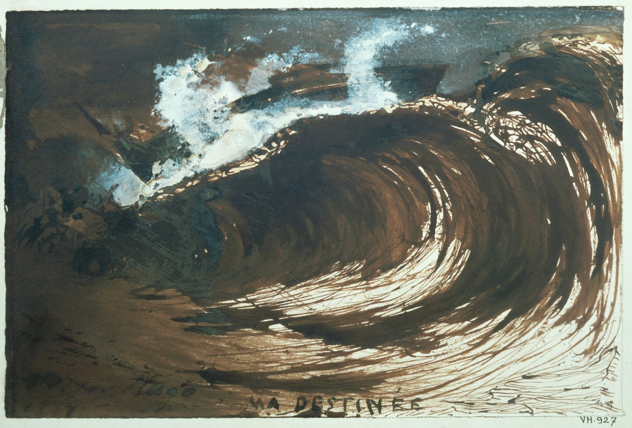 Ma destinee ... (toll, mosás és gouache) alkotó: Victor Hugo