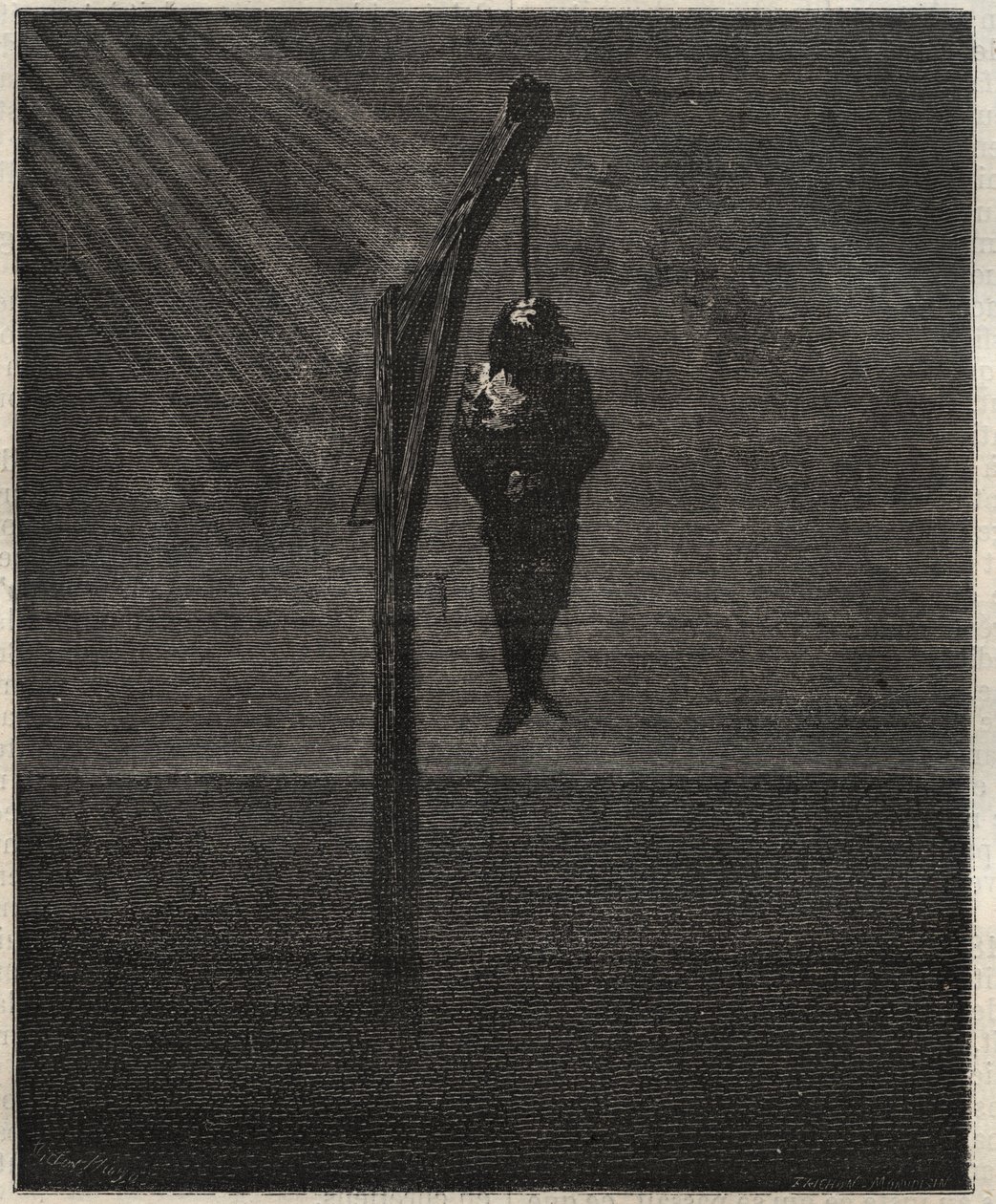 John Brown akasztása – december 2-i akasztás alkotó: Victor Hugo