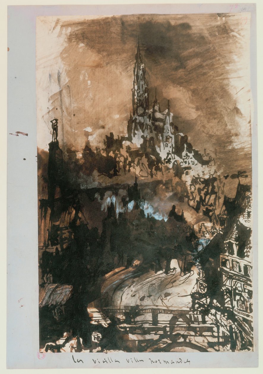 A régi város Normandiában alkotó: Victor Hugo