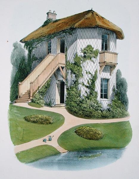 Kertész házikó, a „Habitations Champetres”-ből, 1885 körül (chromolitho) alkotó: Victor Jean Baptiste Petit