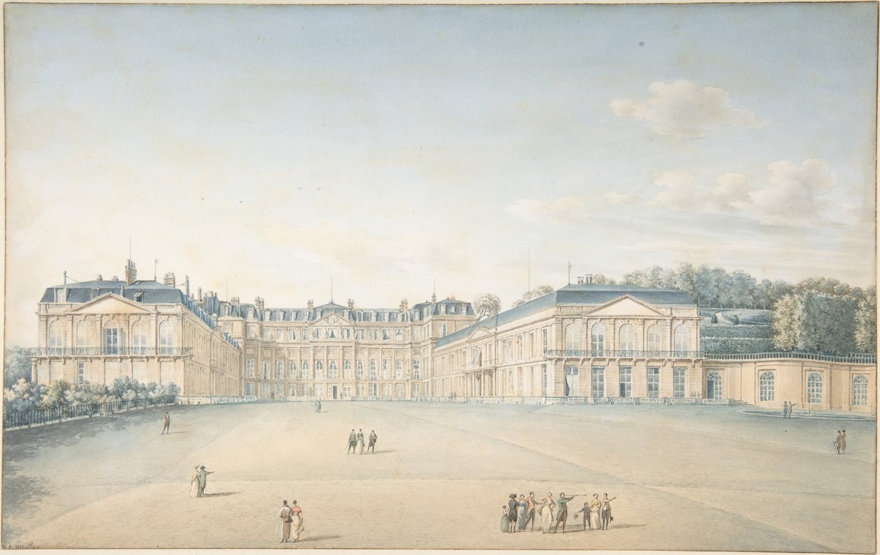 A Saint-Cloud-i kastély udvara alkotó: Victor Jean Nicolle