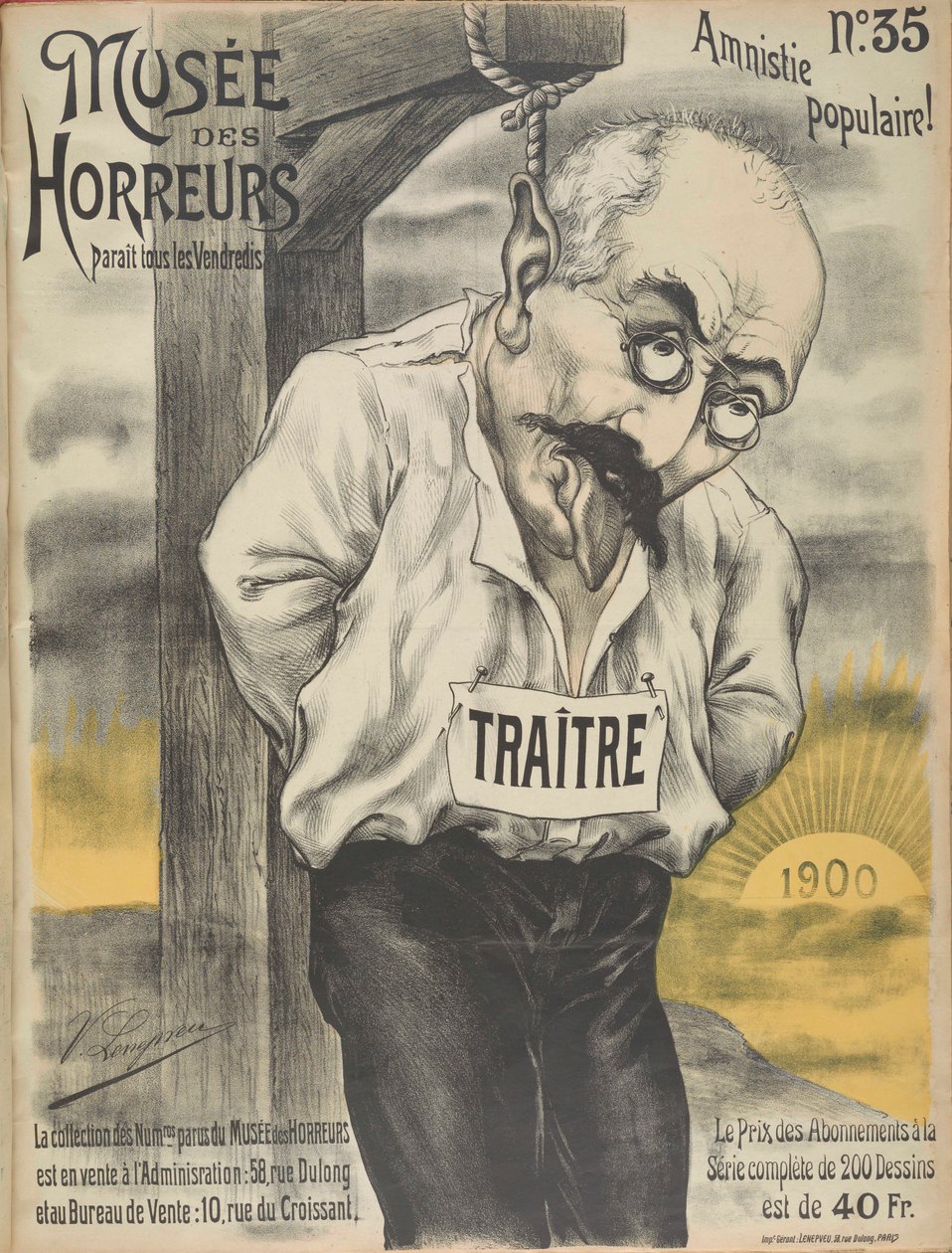 Borzalmak Múzeuma Borzalmak galériája: Alfred Dreyfus, 1900. alkotó: Victor Lenepveu