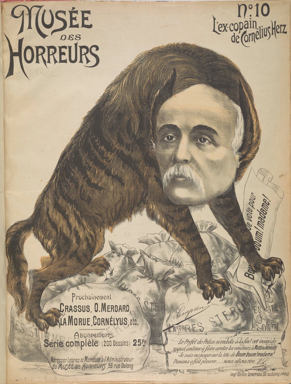 Rémületek Múzeuma Borzalmak galériája: Georges Clemenceau, 1899. alkotó: Victor Lenepveu