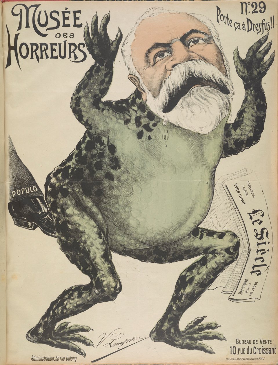 Borzalmak Múzeuma Borzalmak galériája: Yves Guyot, 1899. alkotó: Victor Lenepveu