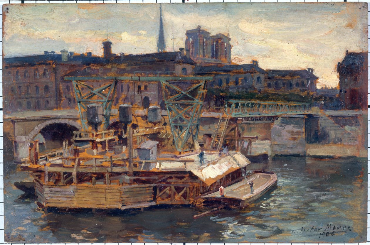 A Notre-Dame híd metróvonal munkálatai alkotó: Victor Marec