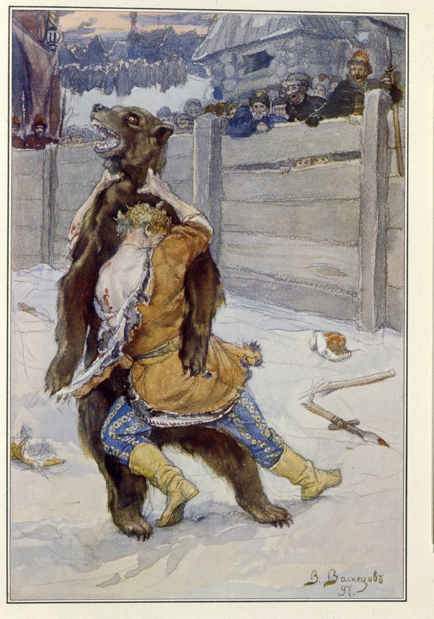 Medveharc I. Ivanovics Fjodor orosz cár (vagy I. Ionovics Theodore) idejében alkotó: Victor Mikhailovich Vasnetsov