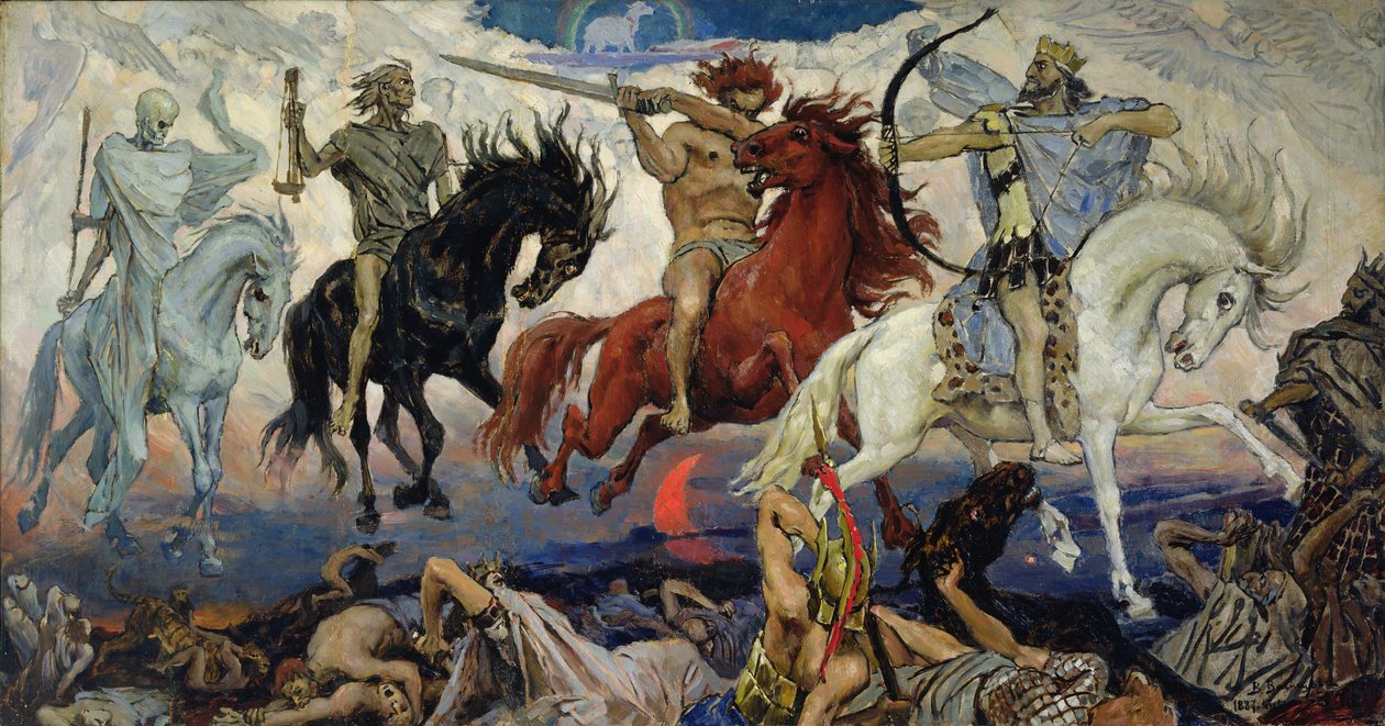 Az Apokalipszis négy lovasa alkotó: Victor Mikhailovich Vasnetsov