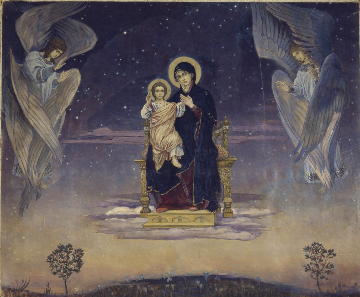 A Szűz - Viktor Mihajlovics Vasnyecov (1848-1926) festménye - 1901 - Olaj, vászon - Állami Tretyakov Galéria, Moszkva alkotó: Victor Mikhailovich Vasnetsov