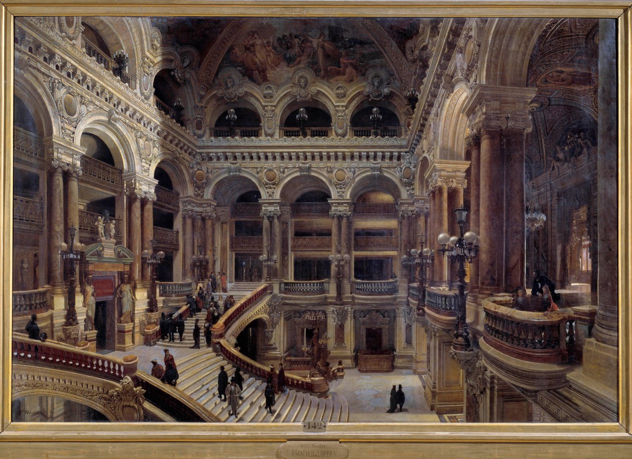 A párizsi opera megnyitása 1880-ban Victor Navlet (1819-1886) festménye 1880 Dim. 1,31 x 1,96 m Párizs, Muse d