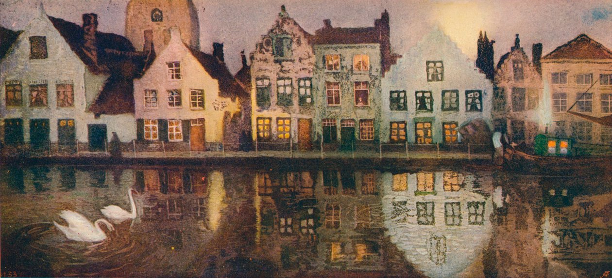 „Régi töltés Bruges-ben”, 1890 alkotó: Victor Olivier Gilsoul