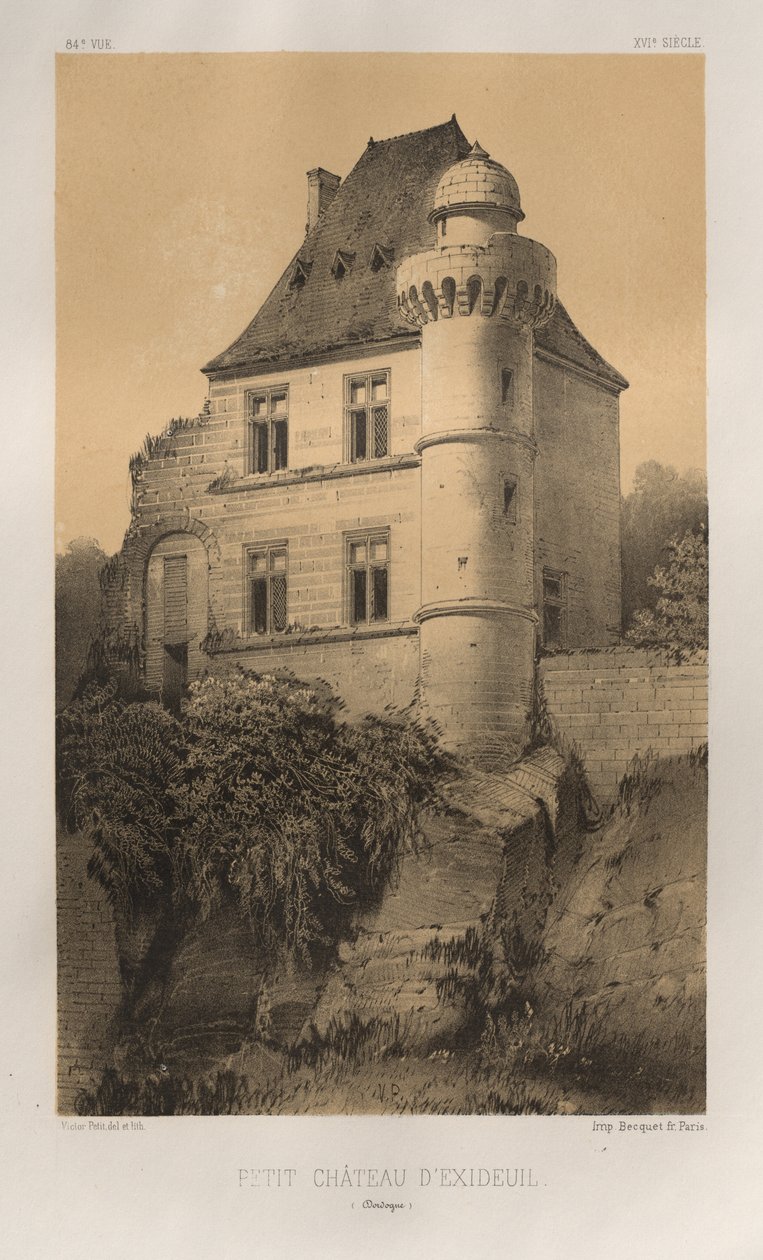 Festői építészet vagy a 15. századi műemlékek. És XVI. Századok: XV. és XVI. századi francia kastélyok: Pl. 84, Petit Château d
