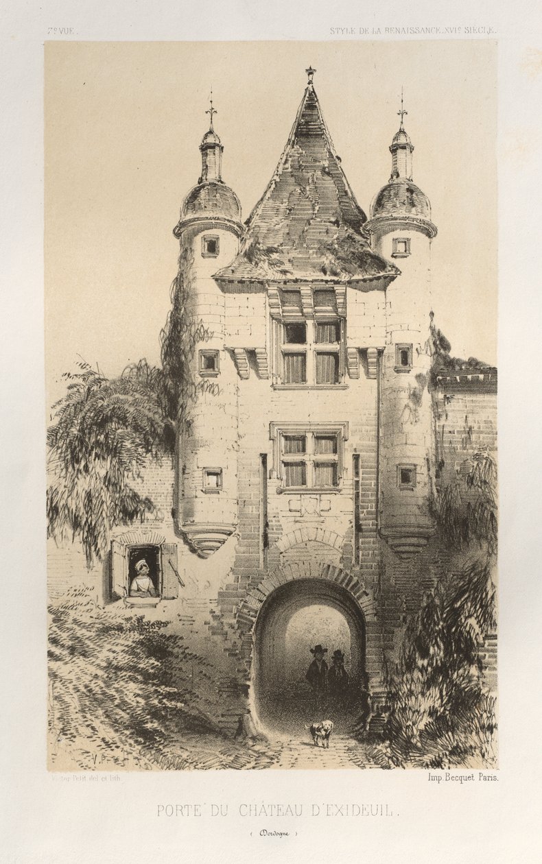 Festői építészet vagy a 15. századi műemlékek. És XVI. Századok: Chateaux De France a XV. és XVI. században: Pl.7, Chateau d