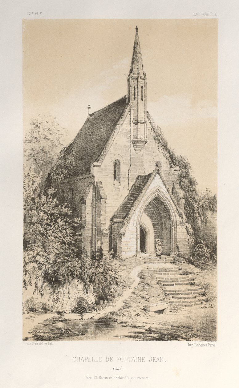 ...Pl.22, Chapel of Fontaine-Jean Loiret, megjelent 1860. alkotó: Victor Petit