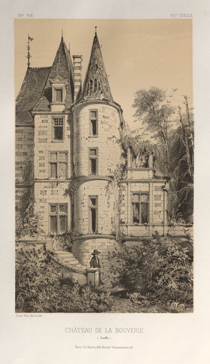 ..Pl. 29, Chateau De La Bouverie Sarthe, 1860. alkotó: Victor Petit