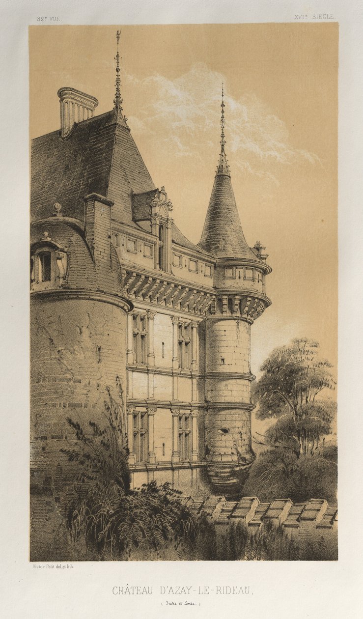 ...pl. 32, Chateau Dazay-Le-Rideau Indre et Loire, 1860. alkotó: Victor Petit