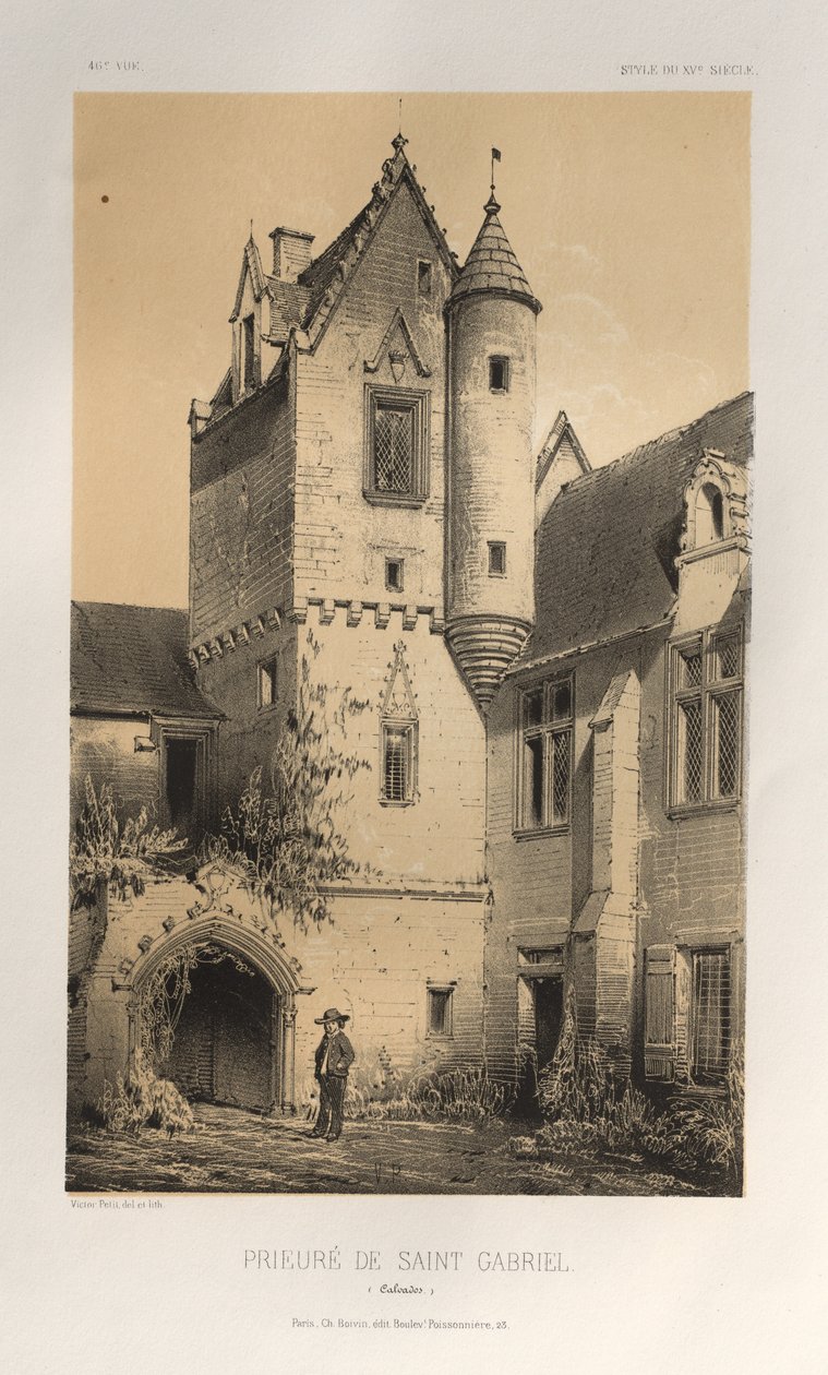 ...pl. 46, Calvados Szent Gábriel kolostor, 1860. alkotó: Victor Petit
