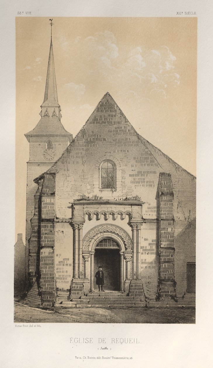 ...pl. 58, Requeil Sarthe templom, 1860. alkotó: Victor Petit