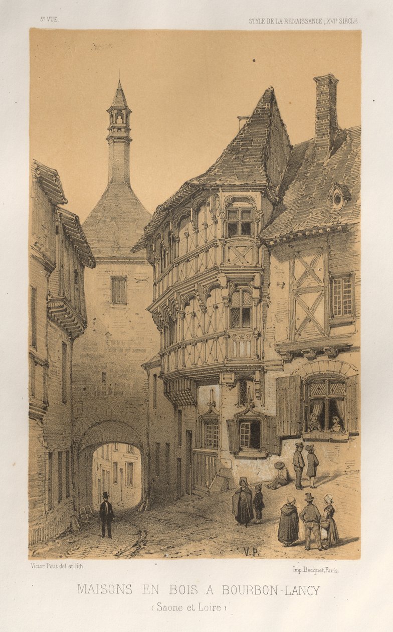 ...pl. 5, Faház Bourbon-Lancy Saone Et Loire-ban, 1860. alkotó: Victor Petit