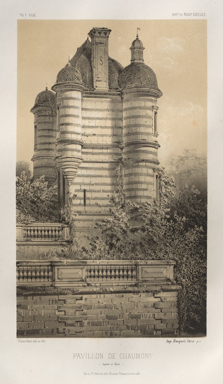 ...pl. 76, Pavillon De Chaumont Saône et Loire, 1860. alkotó: Victor Petit