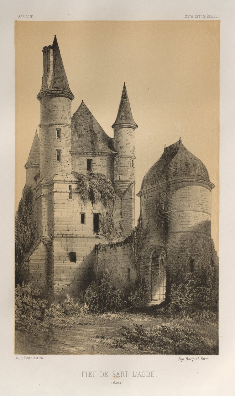 ...pl. 82, Sart-lAbbé Aisne hűbérbirtoka, 1860. alkotó: Victor Petit
