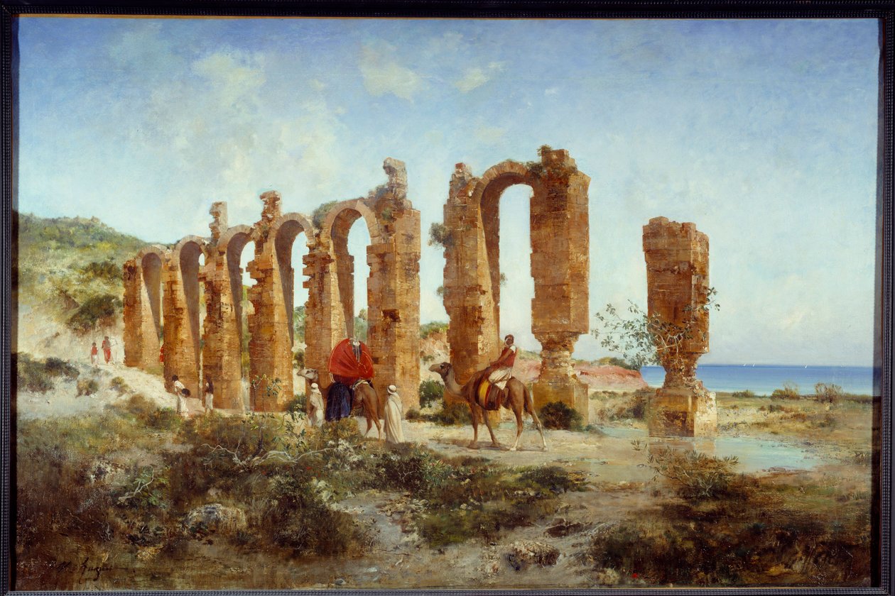 A római vízvezeték Cherchellben (Algéria). Victor Pierre Huguet (1835-1902) festménye alkotó: Victor Pierre Huguet