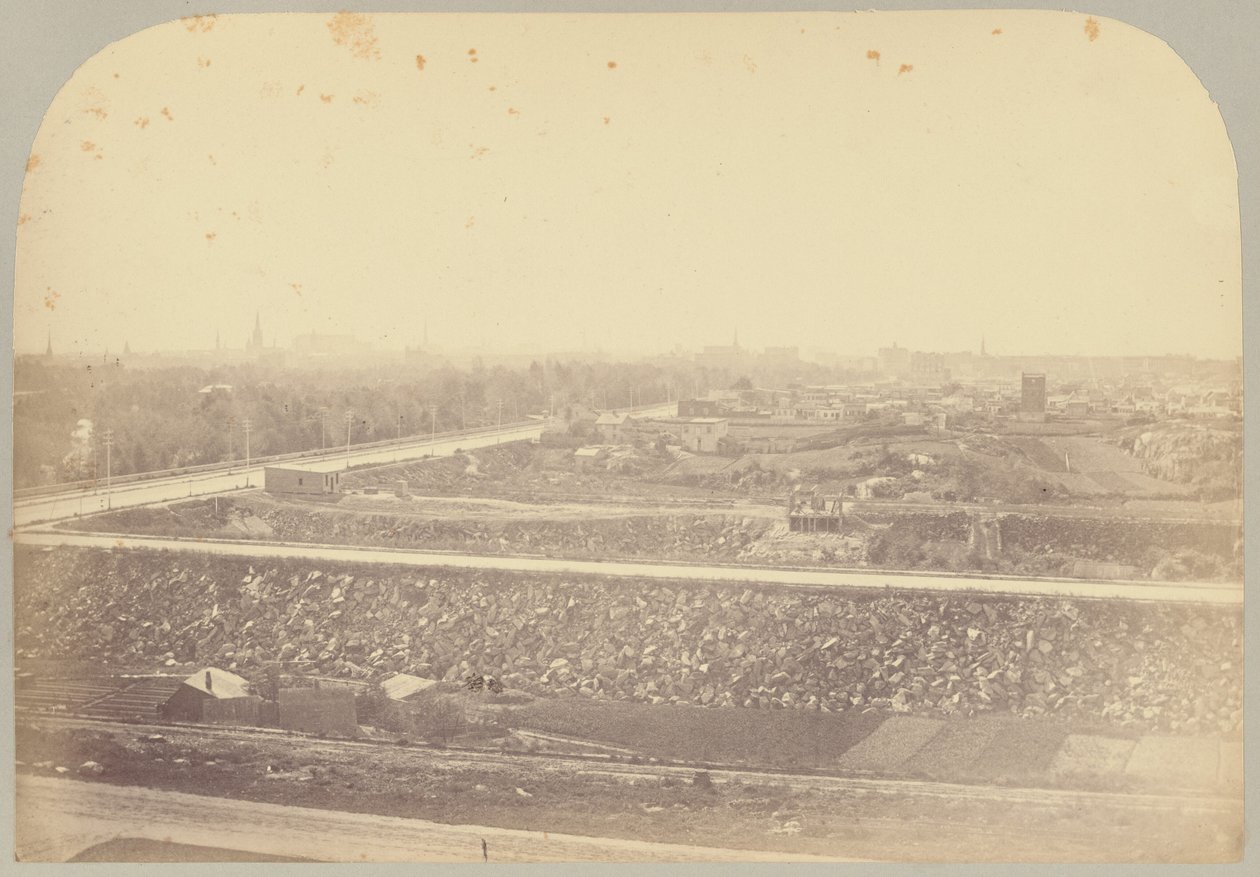 Pl. XVI. Panorámás kilátás a Múzeumtól keletre alkotó: Victor Prevost, Gaston L. Feuardent and Co., New York