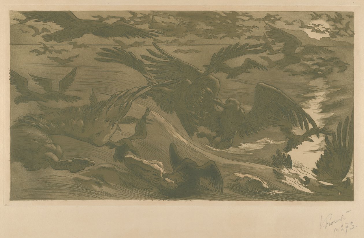 Ragadozó madarak Ragadozó madarak, 1893. alkotó: Victor Prouvé